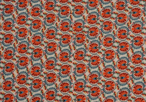 Dzianina Wiskozowa Pomarańczowe Wachlarze