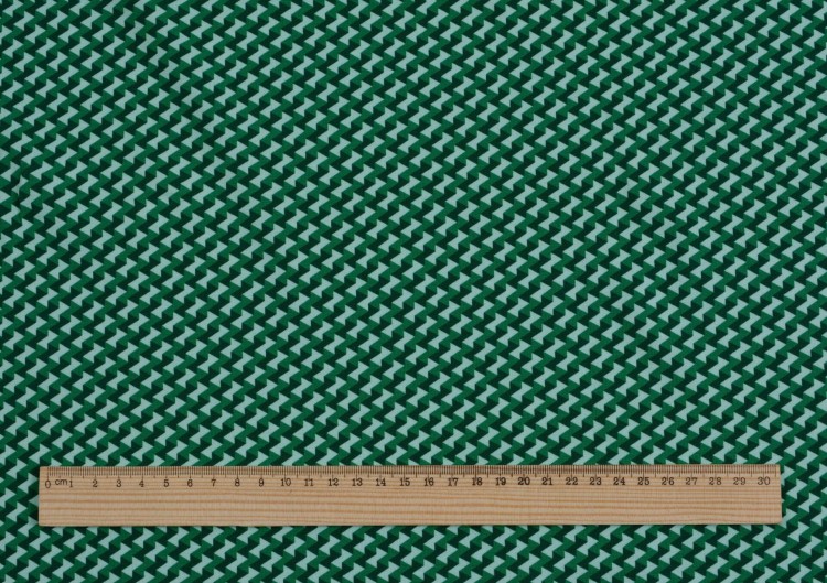 Dzianina Wiskozowa Nadrukowany Zielony Wzór