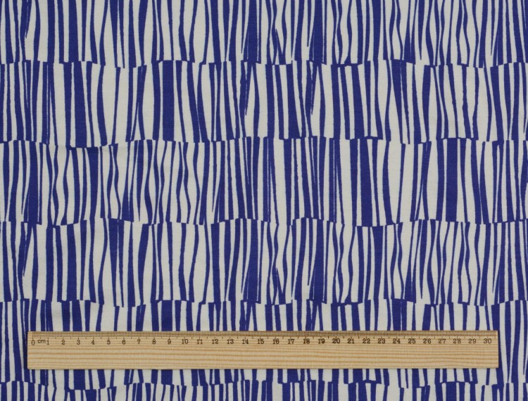 Dzianina Wiskozowa Biało-Niebieska Paski