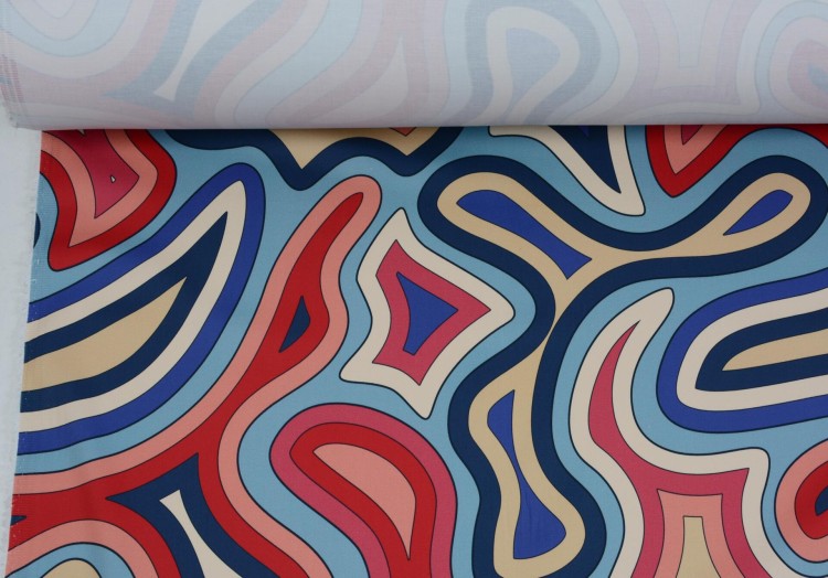 Tkanina Bawełniana Nadrukowane Kolorowe Wzory