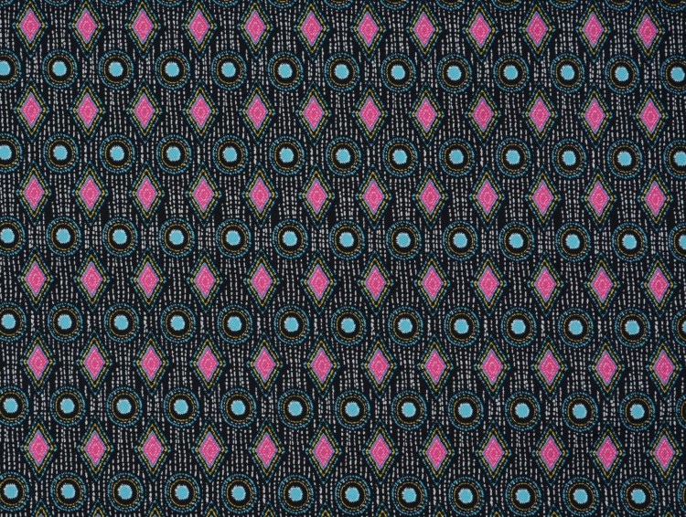 Tkanina Bawełniana Trójkąty i Koła