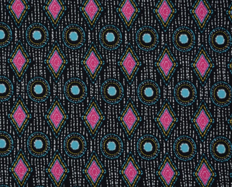 Tkanina Bawełniana Trójkąty i Koła