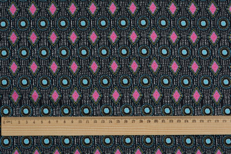 Tkanina Bawełniana Trójkąty i Koła