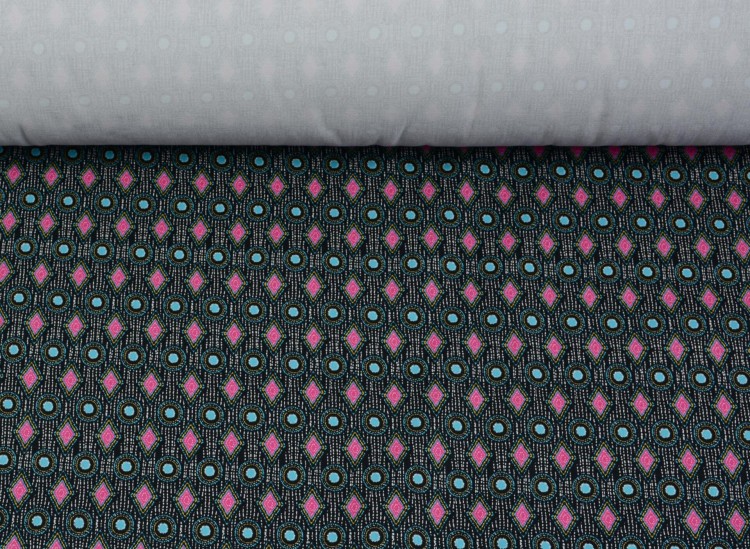 Tkanina Bawełniana Trójkąty i Koła