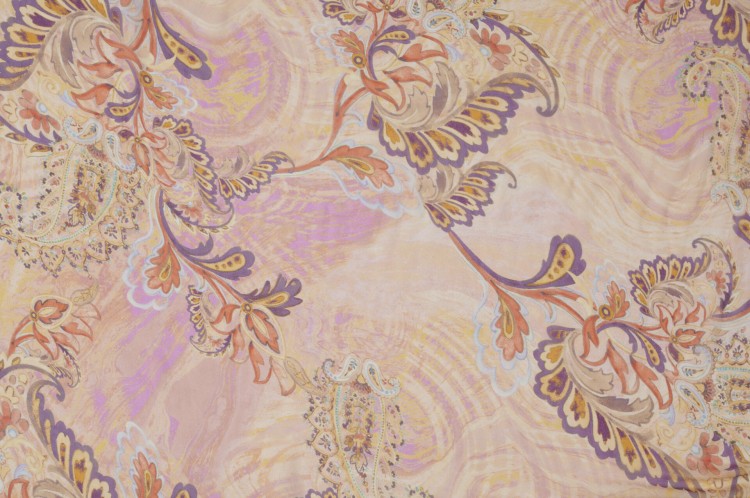 Cienki Szyfon Wiskozowy w Kwiatowe Wzory