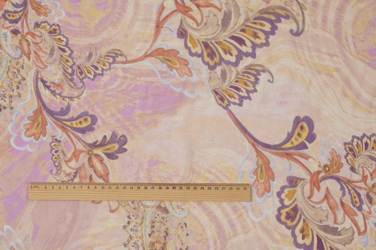 Cienki Szyfon Wiskozowy w Kwiatowe Wzory