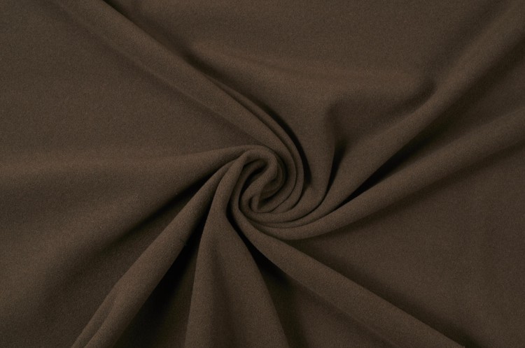 Tkanina Wełniana w Kolorze Czekoladowego Brązu
