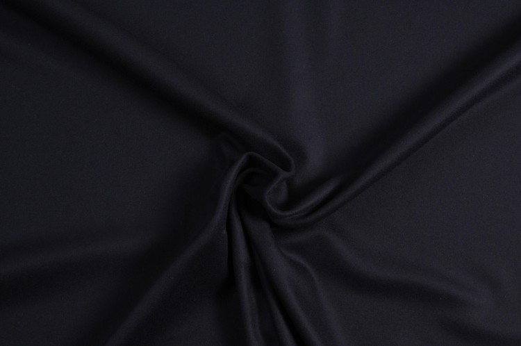 Tkanina Flausz Wełniany w Kolorze Czarnym