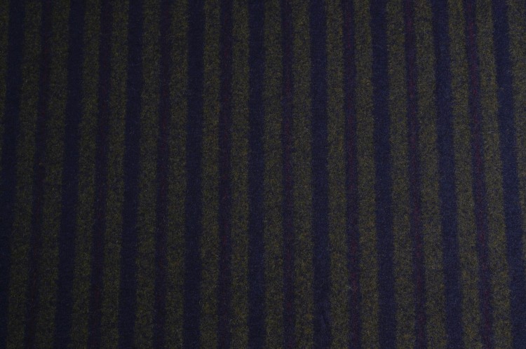 Dzianina Wełniana z Poliamidem w Pasy Granat, Szarość i Fioletowa Poświata