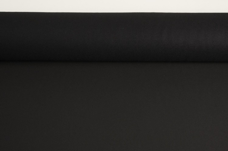 Tkanina Wełniana w Kolorze Czarnym z Poliamidem i Diagonalnym Splotem