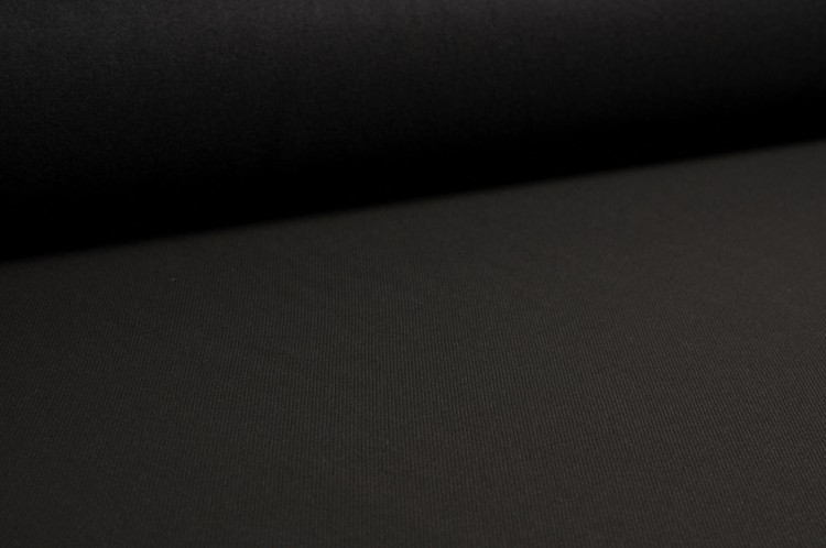 Tkanina Wełniana w Kolorze Czarnym z Poliamidem i Diagonalnym Splotem