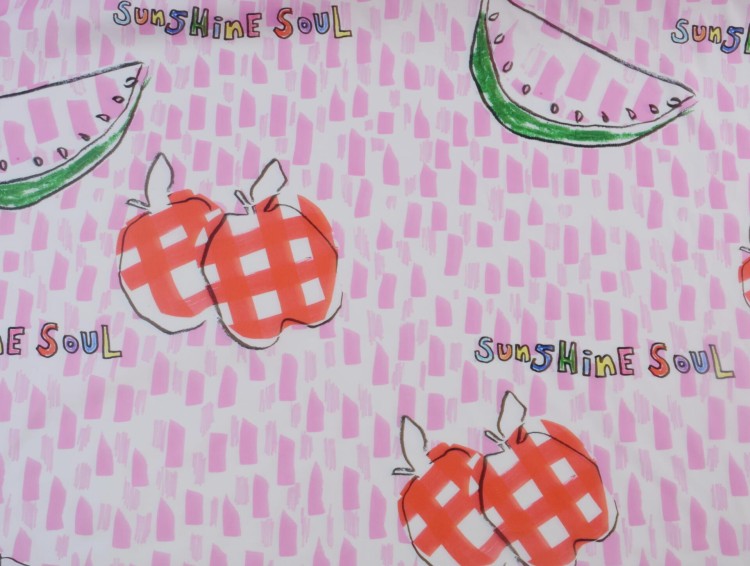 Tkanina Bawełniana Różowo-Biała Sunshine Soul