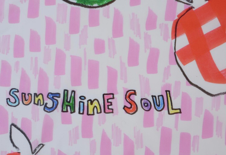 Tkanina Bawełniana Różowo-Biała Sunshine Soul