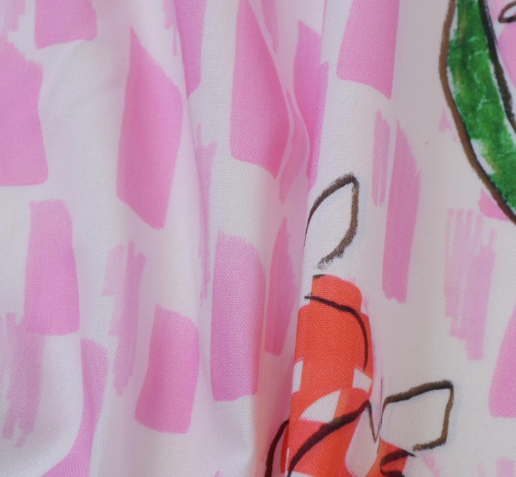 Tkanina Bawełniana Różowo-Biała Sunshine Soul