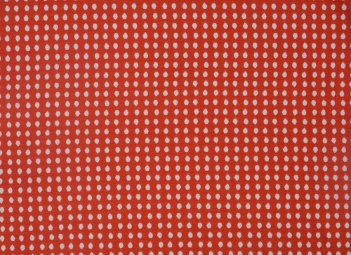 Dzianina Wiskozowa Czerwona Białe Kropki