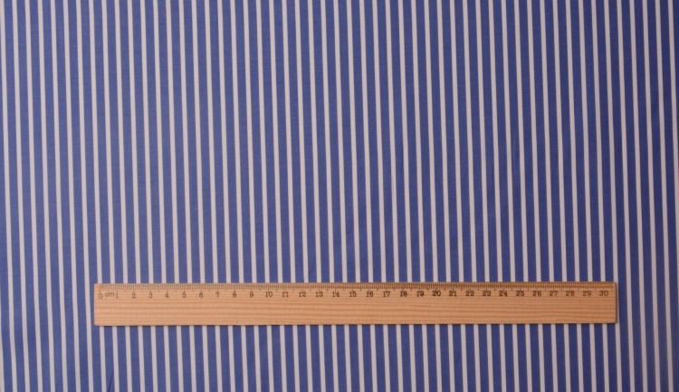 Tkanina Bawełniana Niebiesko-Białe Paski