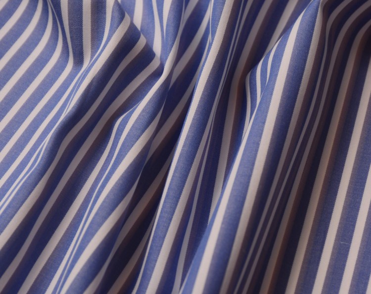 Tkanina Bawełniana Niebiesko-Białe Paski