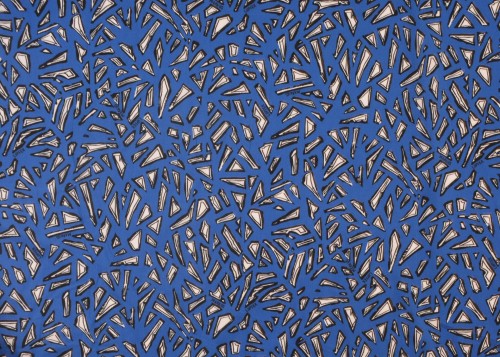 Tkanina Bawełniana Szafirowa Geometryczny Wzór