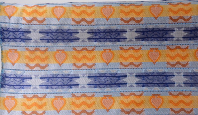 Tkanina Żakardowa Kolorowy Wzór w Kwadraty