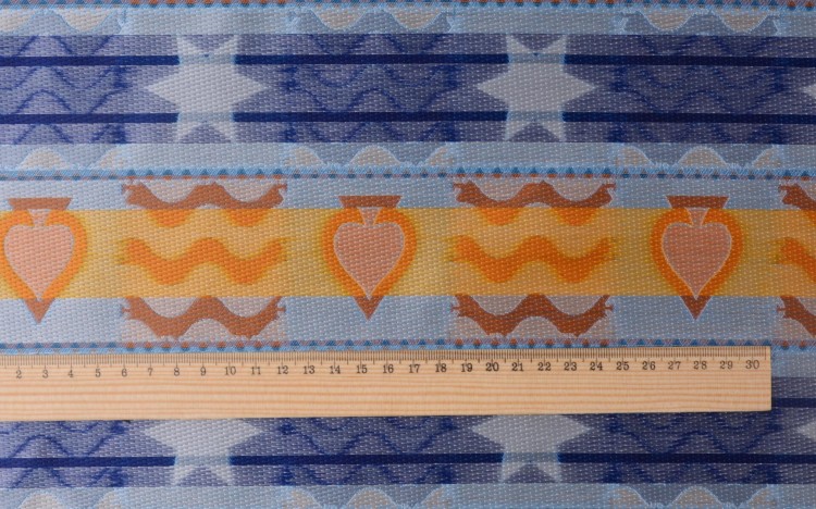 Tkanina Żakardowa Kolorowy Wzór w Kwadraty