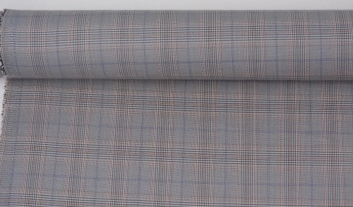 Tkanina Poliestrowa Szara Krata