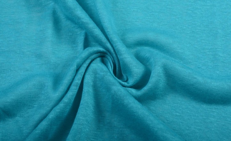 Dzianina lniana Niebieska