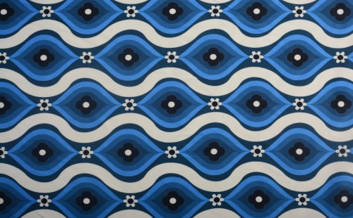 Tkanina Bawełniana Niebiesko-Biała Wzór