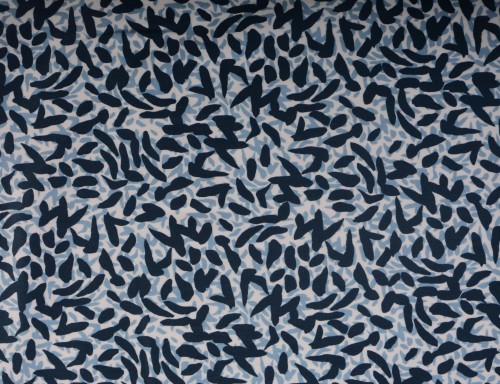 Tkanina Bawełniana Niebieska Wzór