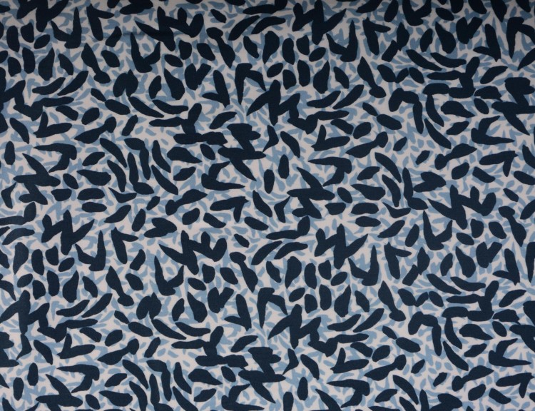 Tkanina Bawełniana Niebieska Wzór