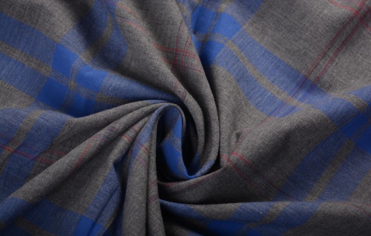 Tkanina Bawełniana Szara Krata