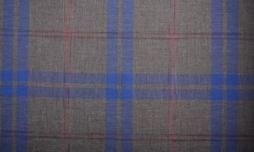 Tkanina Bawełniana Szara Krata