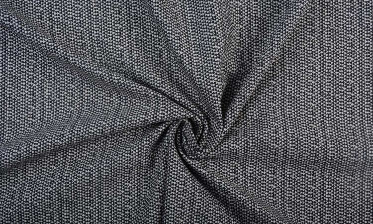 Tkanina Poliestrowa Biało-Czarny Wzór