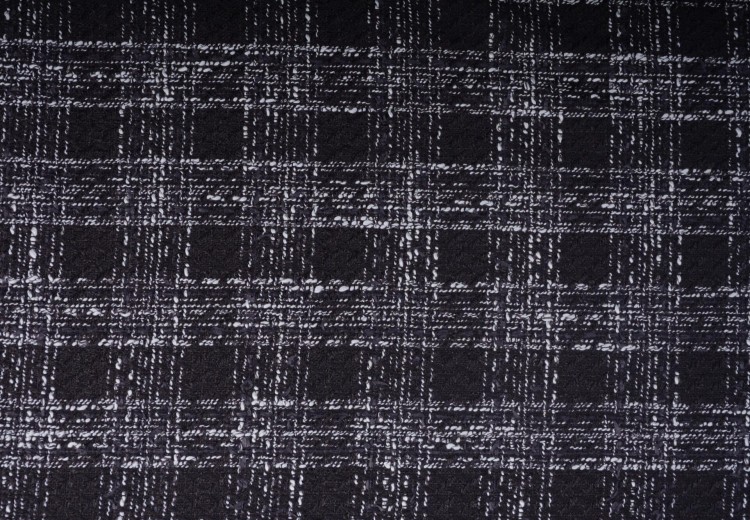 Tkanina Bawełniana Typu Boucle w Kratę