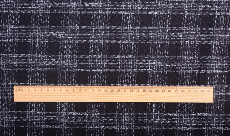 Tkanina Bawełniana Typu Boucle w Kratę