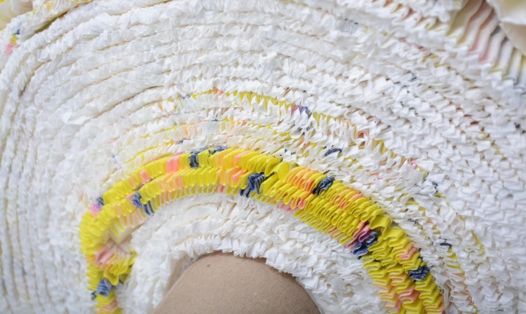 Tkanina Plisowana Żółta