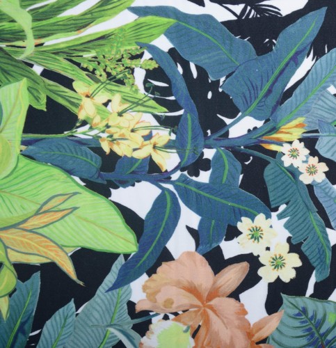 Tkanina Bawełniana Zielone Liście