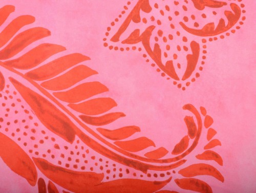 Tkanina Poliestrowa Różowa Kwiaty