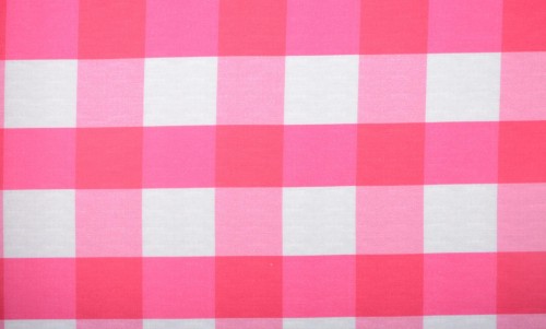 Tkanina Bawełniana Różowe i Białe Kwadraty