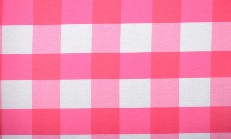 Tkanina Bawełniana Różowe i Białe Kwadraty