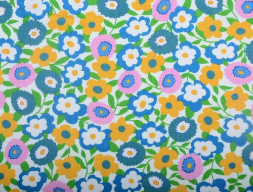 Dzianina Wiskozowa Kolorowe Kwiaty