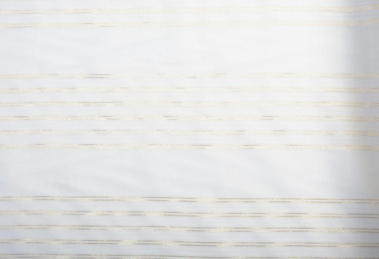 Tkanina Bawełniana Biała Ze Złotą Nitką