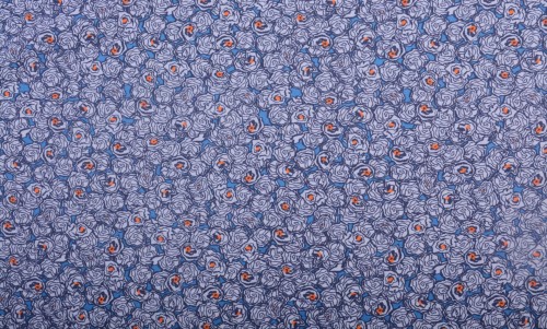 Tkanina Bawełniana Niebieska Małe Kwiaty