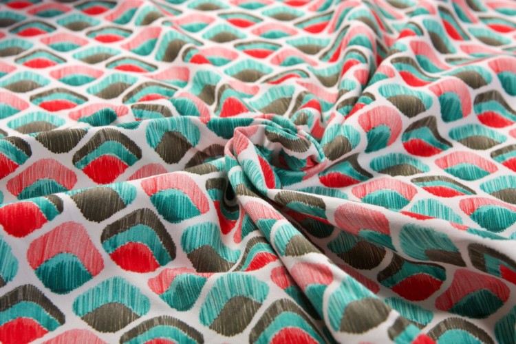 Tkanina Bawełniana Kolorowa Kwadraty