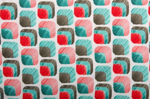 Tkanina Bawełniana Kolorowa Kwadraty