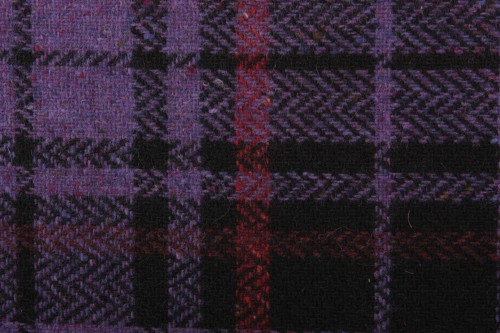 Tkanina Wełniana Typu Flausz Fioletowa