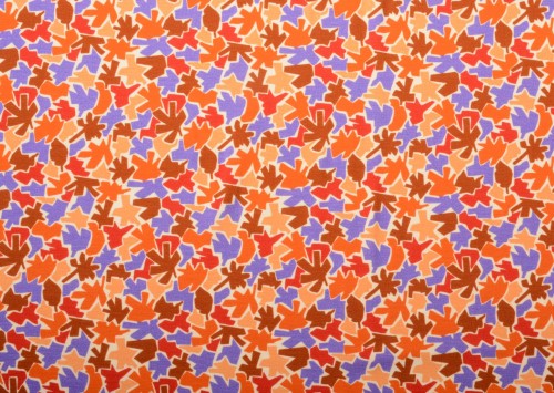 Dzianina Wiskozowa Liście w Wiosennych Kolorach