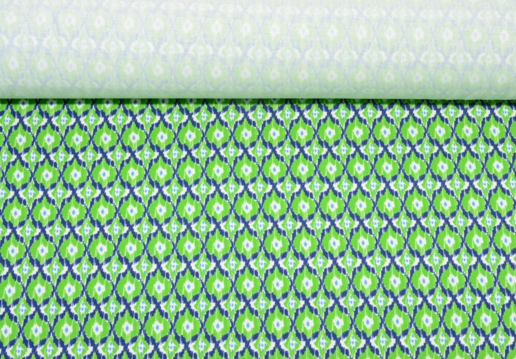 Dzianina Wiskozowa Zielone Romby