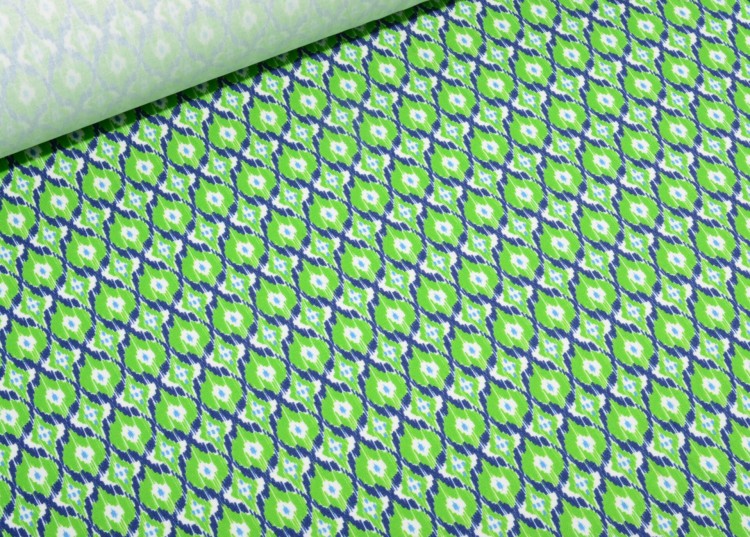 Dzianina Wiskozowa Zielone Romby