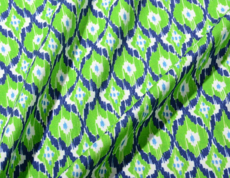 Dzianina Wiskozowa Zielone Romby