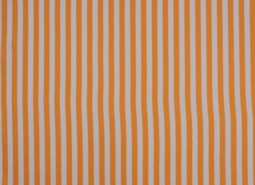 Dzianina Wiskozowa Biało-Pomarańczowe Pasy